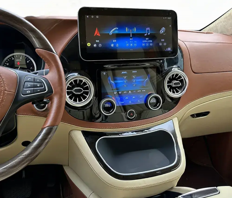 12,3" Android 14 Dual-Screen Multimedia-System für Mercedes Vito (2016–2024) – Kabelloses CarPlay, GPS – Ansicht 3